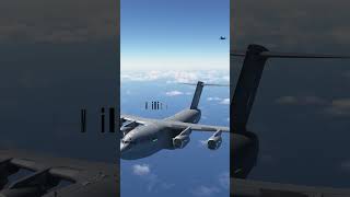 US Military and Chinese Navy Interaction Su27 trailing C17 shorts msfs [upl. by Piper634]