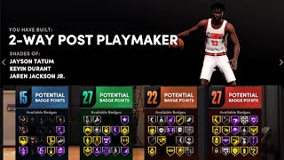 RARE BUILD 2 WAY POST PLAYMAKER  NBA 2K22 NEXT GEN BIGMAN BUILDS [upl. by Anat]