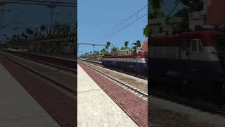 Trains crossing Tambaram Sanitorium train indianrailways tamilnadu [upl. by Grane]