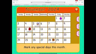 Starfall Calendar of November 2024 [upl. by Austin]