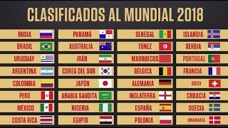 CONOCE a las 32 SELECCIONES que JUGARÁN el MUNDIAL de RUSIA 2018 [upl. by Bibbie]