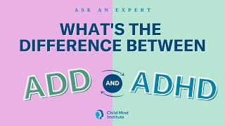 Whats the difference between ADD and ADHD  Child Mind Institute [upl. by Ahsehat]