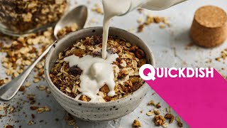 Granola Müsli selber machen  GranolaBowl  Vegan [upl. by Eelinej621]