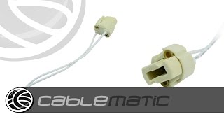 Casquillo bipin G9 con cable portalámparas distribuido por CABLEMATIC ® [upl. by Norford]