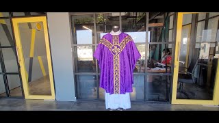 Gothic Chasuble With Adorned Orphrey by PSG Vestments [upl. by Aniara]