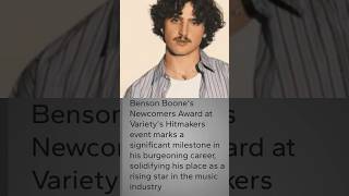 Benson Boone  Newcomers Award at Varietys Hitmakers event [upl. by Dhruv]