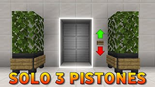 Como hacer un Ascensor en Minecraft Bedrock Solo 3 Pistones fácilmente [upl. by Redep604]