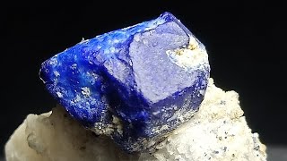 Lazurite on Calcite from Badakshan Afghanistan [upl. by Tecla959]