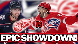 🚨Epic Showdown Red Wings vs Blue Jackets [upl. by Lasky]