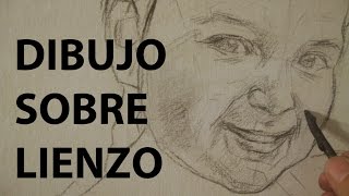 DIBUJO DE RETRATO SOBRE LIENZO [upl. by Brom]