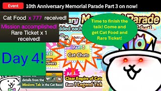 Battle Cats  10th anniversary mission pt 3 Cat ChatsCat Talk Day 4 the Final Day [upl. by Doownyl]