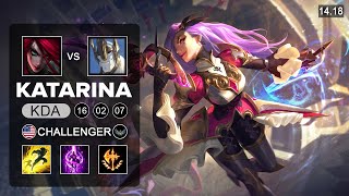 KatEvolved Katarina vs Galio Mid  NA Challenger  Patch 1418 Season 14 [upl. by Funk]