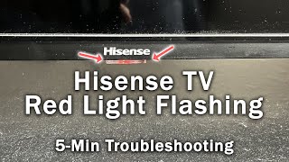 Hisense TV Red Light Flashing  Blinks 2 3 6 Times  5Min Troubleshooting [upl. by Ichabod]