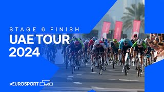 SPECIAL SPRINT 💪  Stage 6 Finish UAE Tour 2024  Eurosport Cycling [upl. by Oletha]