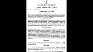 Acuerdo Ministerial 7162024 Procedimiento para Banco de Elegibles para contratos 021 del MIneduc [upl. by Erreipnaej]