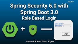 Spring Security 60 with Spring boot 30  Role based  Security Part 1 [upl. by Annwahs]