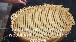 How To Re Cane A Chair Seat In Under 10 Mins [upl. by Venn]