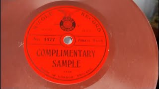 Zouave March  7quot Nicole No 4577 c 1904 Record Complimentary Sample 78rpm [upl. by Mathis277]