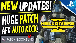 NEW Helldivers 2 Update HUGE NEW PATCH LIVE  FINALLY AFK AUTO KICK Multiple Crashes  More Fixes [upl. by Ailam52]