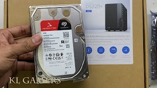 Synology DiskStation DS220 NAS Storage Seagate IronWolf Pro 10TB Unbox Setup [upl. by Janet]