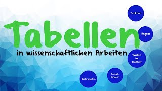 Tabellen in wissenschaftlichen Arbeiten zitieren [upl. by Nel]