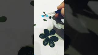 Easy Free Hand Painting On Fabric  learn how to paint on fabric [upl. by Nosemaj]