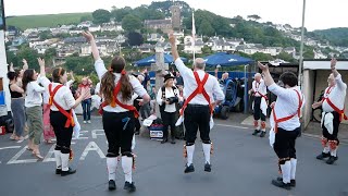 2024 05 31 P1280830 Shepherds Hey Dartington Morris at The Dolphin Inn Newton Ferrers [upl. by Einnahpets]