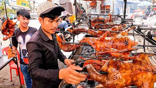 Popular of Grilled Roast Whole Pork Leg Roast Duck amp More  Cambodian Street Food [upl. by Canter]