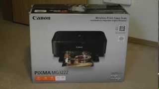 Canon PIXMA MG3222  Printer unboxing [upl. by Chretien972]