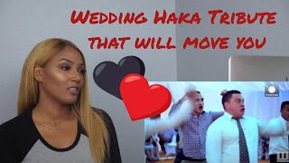 New rugby fan reacts to Emotional Wedding Haka Tribute Reaction [upl. by Yaf867]