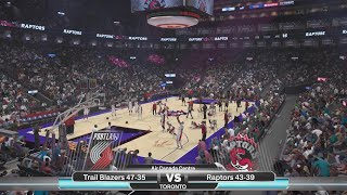 NBA 2K24Eras Sim2014 NBA Finals Gm 65 Portland Trail Blazers at 7 Toronto Raptors CPU vs CPU [upl. by Aihsyla]