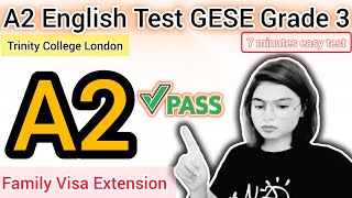 A2 English Test SELT Spoken Exam GESE Grade 3 Visa Extension Life in the UK [upl. by Shulamith149]