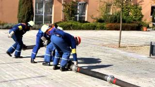 Bezirksjugendfeuerwehrtag in Burgebrach  Kuppeln einer Saugleitung [upl. by Perkins]