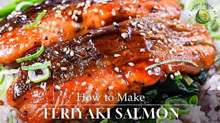 10 minute Teriyaki Salmon Recipe 照り焼きサーモン [upl. by Samuella525]