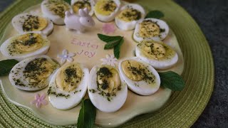 Uova Sode con emulsione doliosale e mentafavolose ottimo antipasto per la Santa Pasqua ❤ [upl. by Noterb]