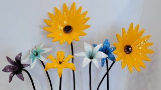 Fused Glass Flowers with Copper stems [upl. by Aninad]