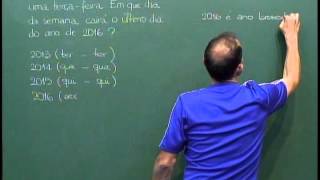 Aritmética  Aula 37  Problemas com calendários [upl. by Matthei]