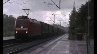 Trains in the Rain Veolia BB37000 and OampK diesel locomotive [upl. by Aloke]