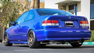 THE CLEANEST OEM EM1 IN SOCAL  1999 Honda Civic Si Build rockabillystyln [upl. by Anrym]