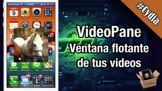 VideoPane reproduce tus vídeos favoritos en una ventana flotante Tweak Cydia iPhone iPod iPad [upl. by Laddie]