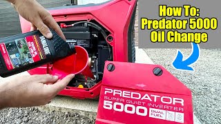 How To Change the oil on a Predator 5000 Watt DualFuel SUPER QUIET Inverter Generator [upl. by Eugor769]