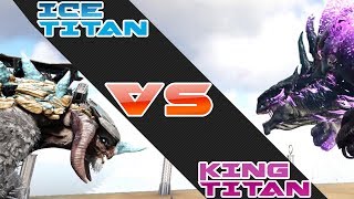 Ice Titan VS King Titan  Ark Battle [upl. by Waddington]