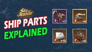 SHIP PARTS EXPLAINED  SEA OF CONQUEST [upl. by Yessydo]