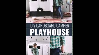 DIY Cardboard Camper Playhouse [upl. by Lotus]