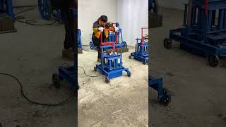 single phase 2 blocks small manual movable concrete block laying machine for cement products blocks [upl. by Awe909]