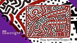 Artist Keith Haring’s first UK exhibition  BBC Newsnight [upl. by Bible]