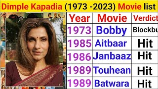 Dimple Kapadia all movie list all hit flop movie list 19732023 [upl. by Refotsirhc]