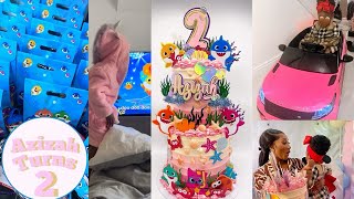 MY DAUGHTER’S 2ND BIRTHDAY PARTY VLOG  BABY SHARK THEMED 🥳 [upl. by Adniram978]