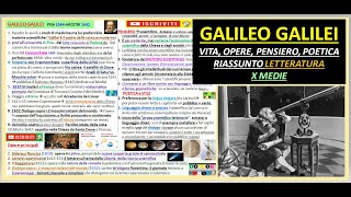 GALILEO GALILEI riassunto Vitaopere poetica letteratura x medie [upl. by Atiniuq]