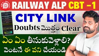 ALP CITY LINK FULL DOUBTS CLEAR 🔥SCST FREE TICKET PROCESS 🔥 RRB ALP ADMIT CARD 🔥 EXAM TRICKS [upl. by Enelrihs18]